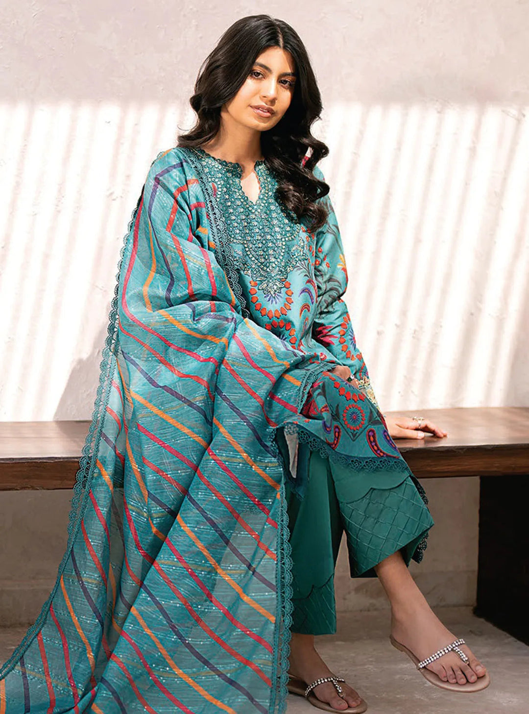 Xenia Formals Embroidered Lawn Suit Unstitched 3 Piece ZE24S 05- Sorsu - Summer Collection