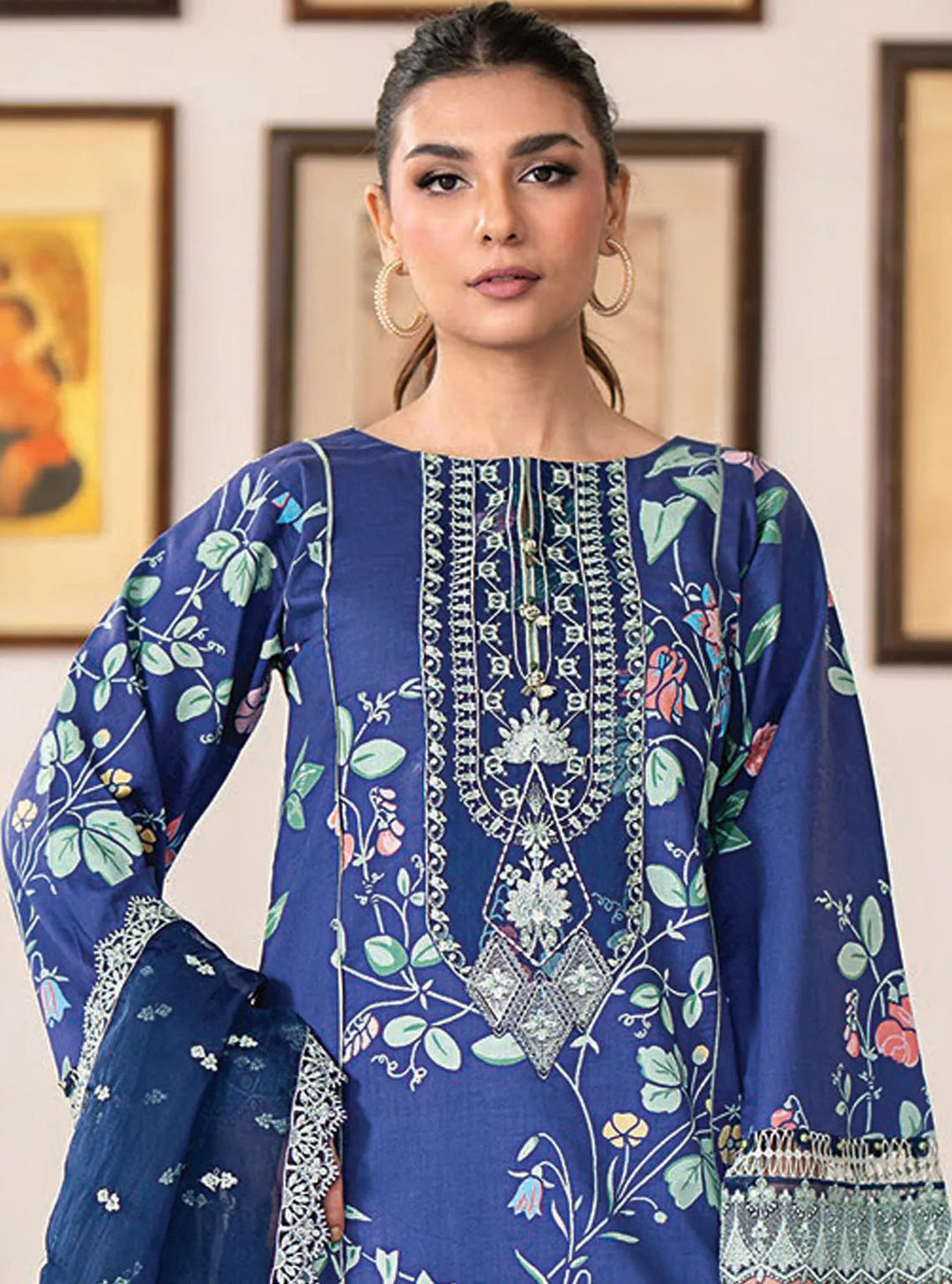 Xenia Formals Embroidered Lawn Suit Unstitched 3 Piece ZE24S 06- Montauk - Summer Collection