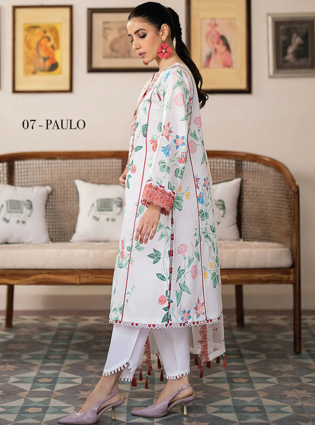 Xenia Formals Embroidered Lawn Suit Unstitched 3 Piece ZE24S 07- Paulo - Summer Collection