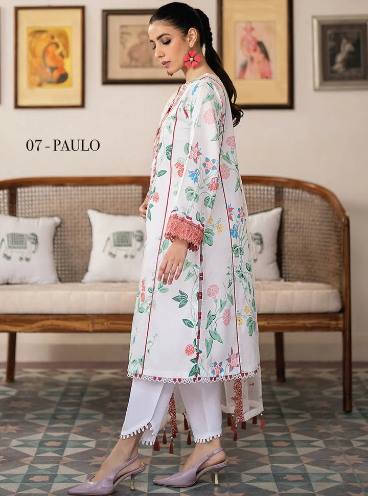 Xenia Formals Embroidered Lawn Suit Unstitched 3 Piece ZE24S 07- Paulo - Summer Collection