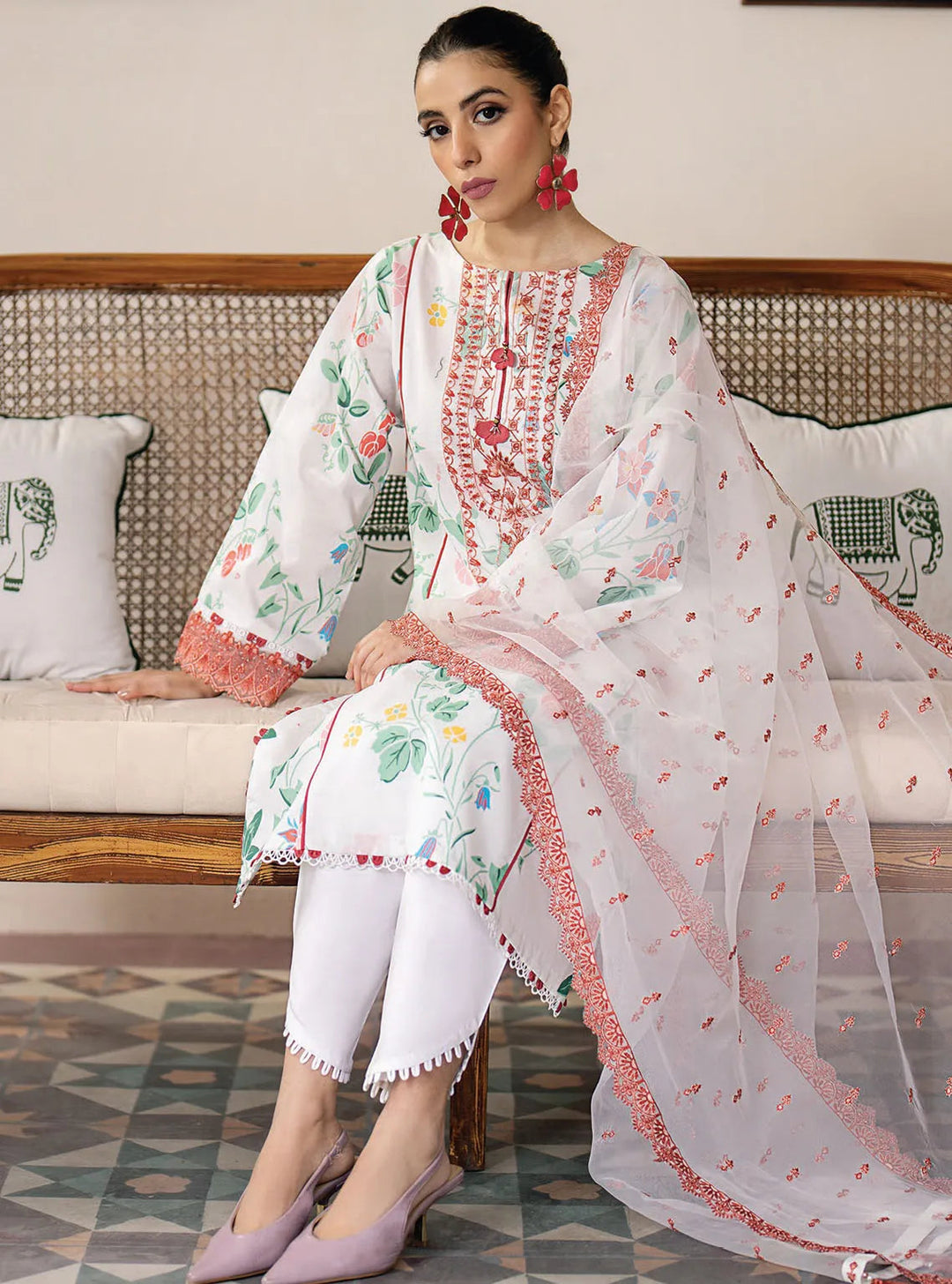 Xenia Formals Embroidered Lawn Suit Unstitched 3 Piece ZE24S 07- Paulo - Summer Collection