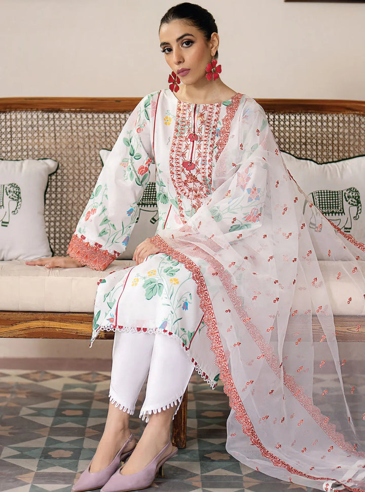 Xenia Formals Embroidered Lawn Suit Unstitched 3 Piece ZE24S 07- Paulo - Summer Collection