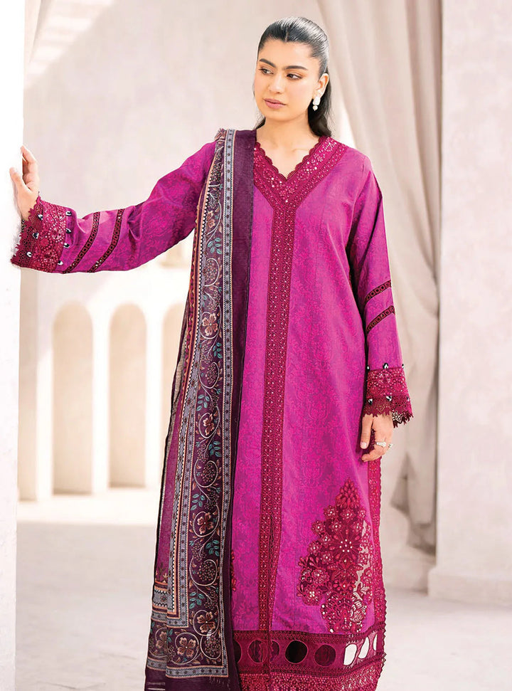 Xenia Formals Embroidered Lawn Suit Unstitched 3 Piece ZE24S 08- Monaco - Summer Collection