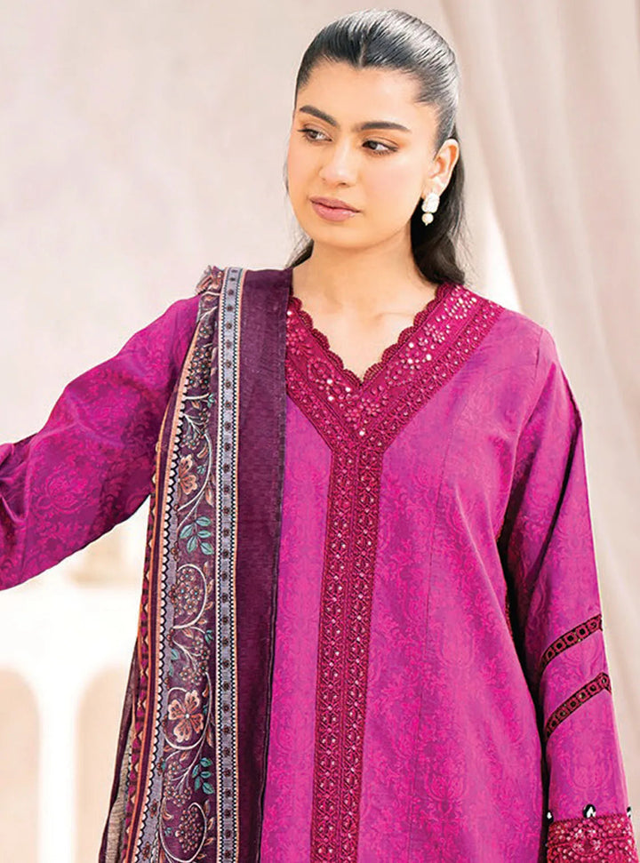 Xenia Formals Embroidered Lawn Suit Unstitched 3 Piece ZE24S 08- Monaco - Summer Collection
