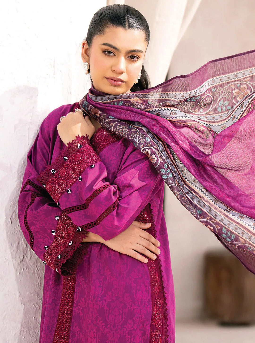 Xenia Formals Embroidered Lawn Suit Unstitched 3 Piece ZE24S 08- Monaco - Summer Collection