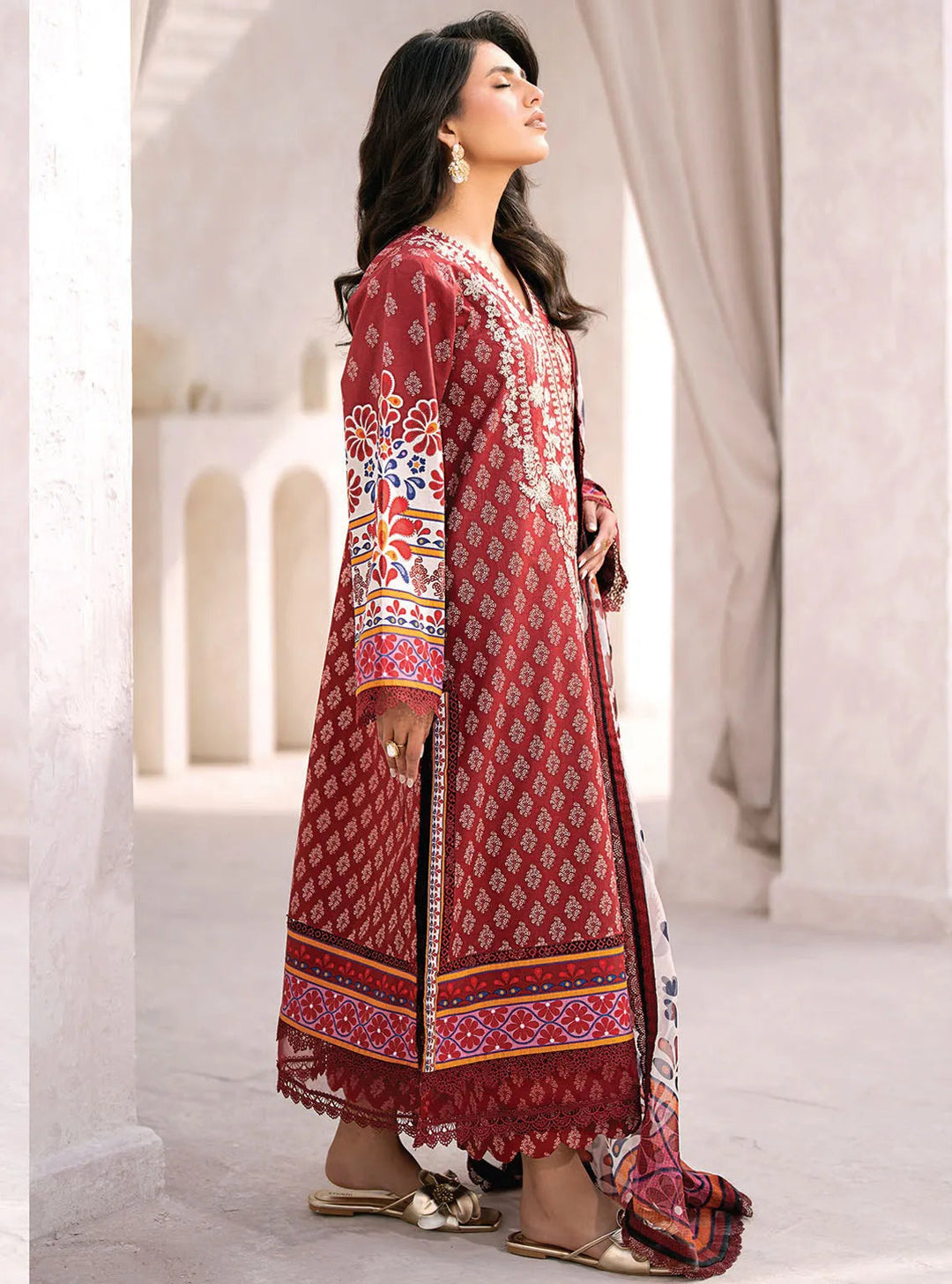 Xenia Formals Embroidered Lawn Suit Unstitched 3 Piece ZE24S 12- Tropez - Summer Collection