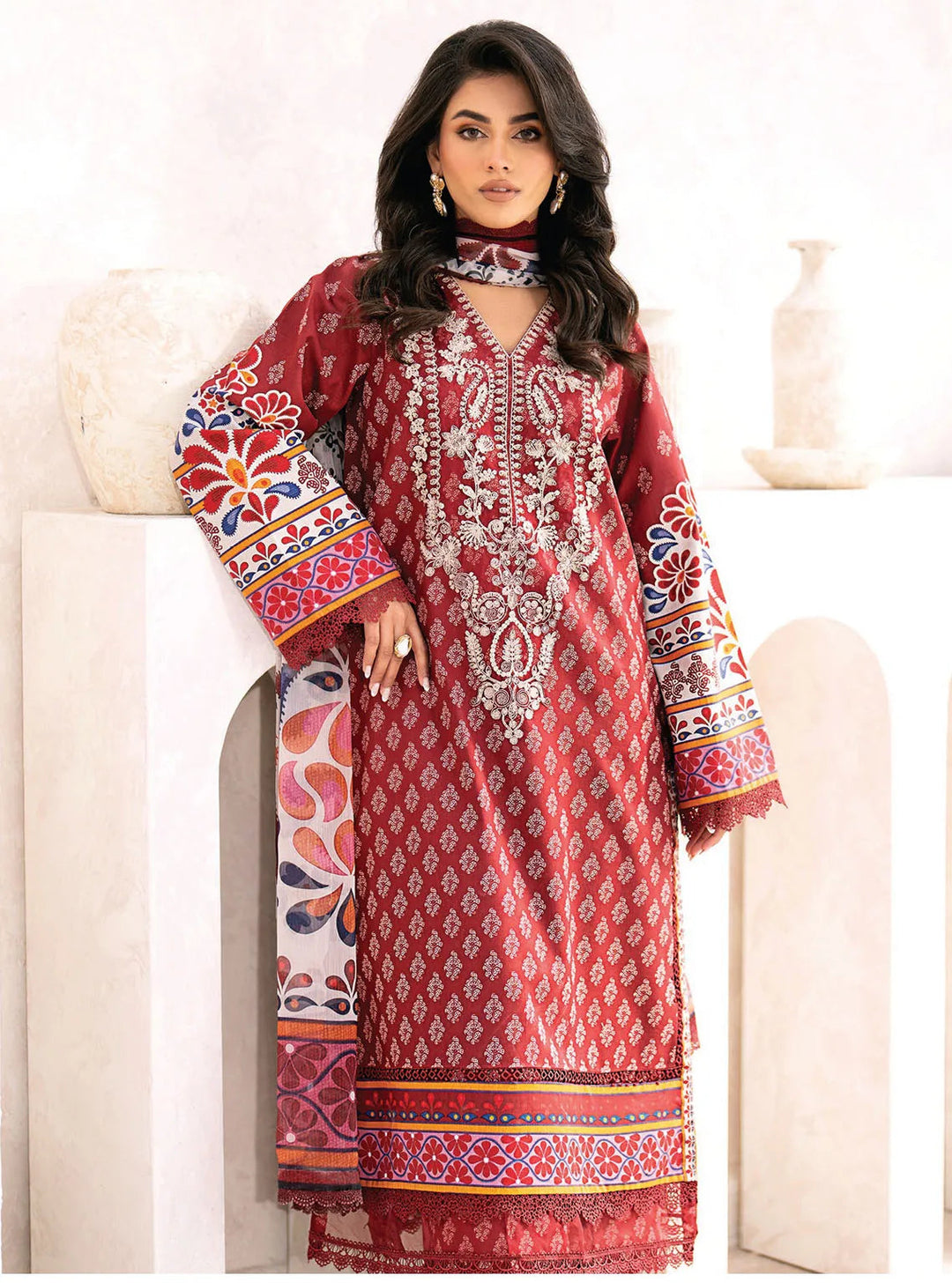 Xenia Formals Embroidered Lawn Suit Unstitched 3 Piece ZE24S 12- Tropez - Summer Collection