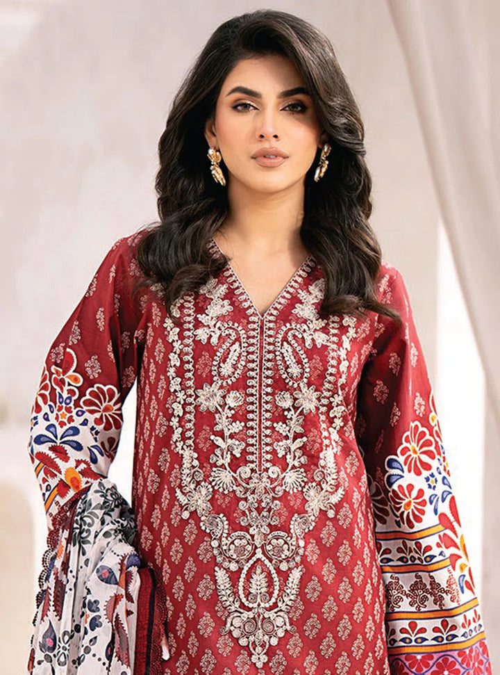 Xenia Formals Embroidered Lawn Suit Unstitched 3 Piece ZE24S 12- Tropez - Summer Collection