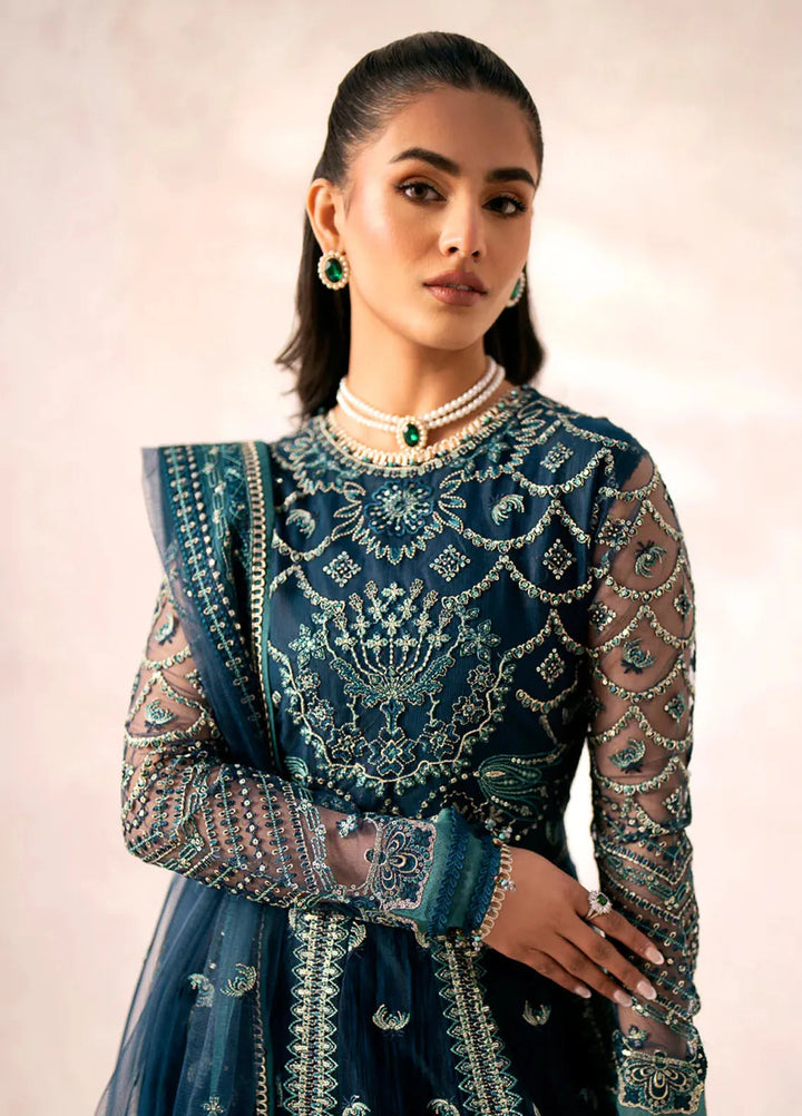 Xenia Formals Embroidered Net Suits Unstitched 3 Piece XE24LU Zaytoon - Formal Collection