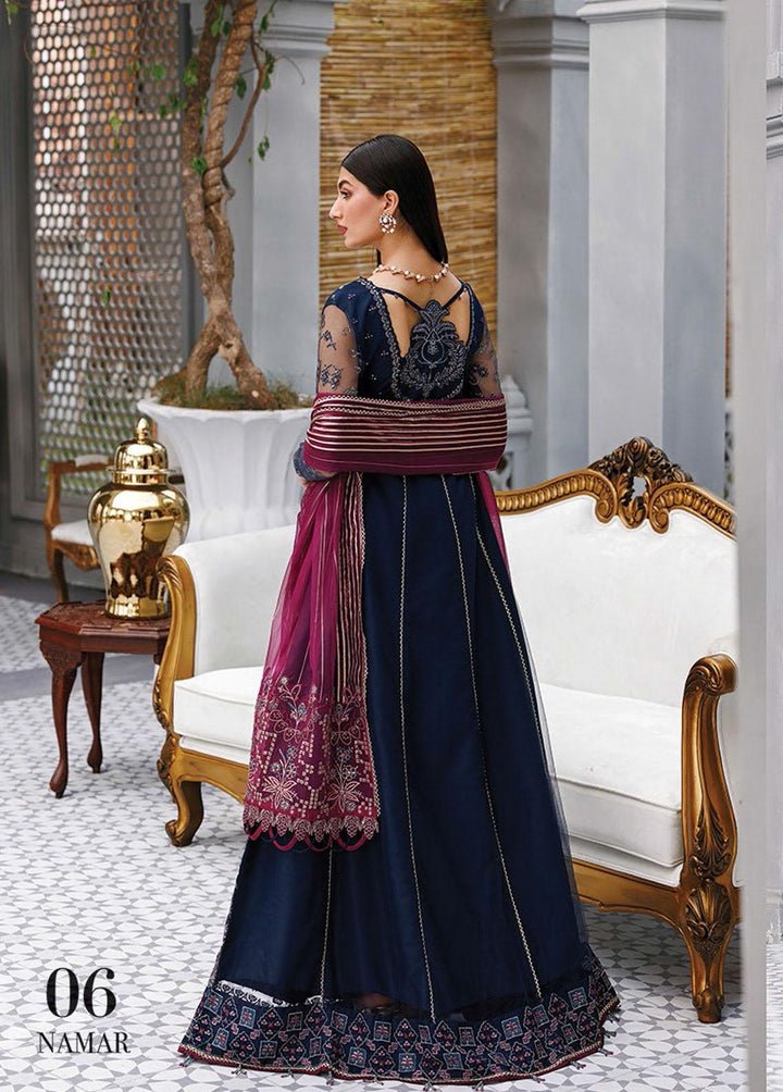 Hera By Xenia Formals Embroidered Net Suits Unstitched 3 Piece XE22H 06 Namar - Luxury Collection