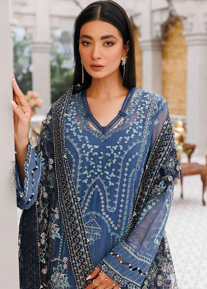 Hera By Xenia Formals Embroidered Chiffon Suits Unstitched 3 Piece XE22H 08 Faye - Luxury Collection