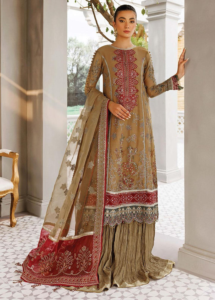 Hera By Xenia Formals Embroidered Chiffon Suits Unstitched 3 Piece XE22H 09 Zaina - Luxury Collection