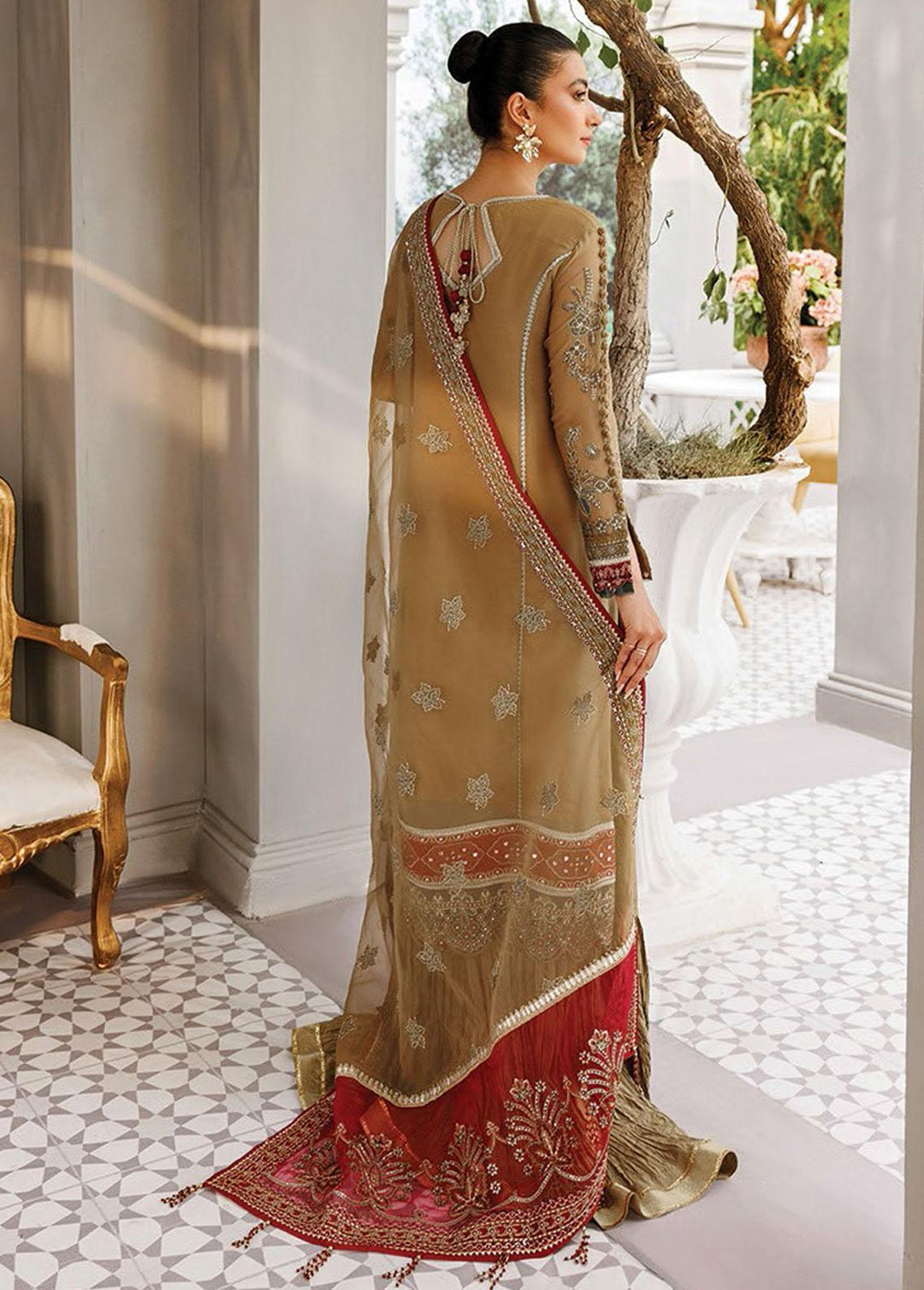 Hera By Xenia Formals Embroidered Chiffon Suits Unstitched 3 Piece XE22H 09 Zaina - Luxury Collection