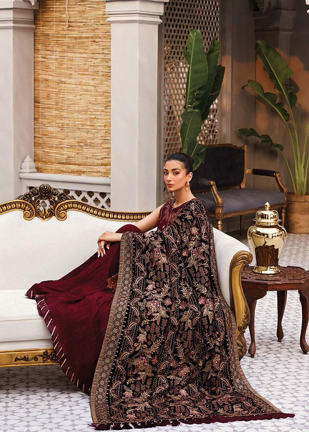 Hera By Xenia Formals Embroidered Chiffon Suits Unstitched 3 Piece XE22H 10 Vida - Luxury Collection