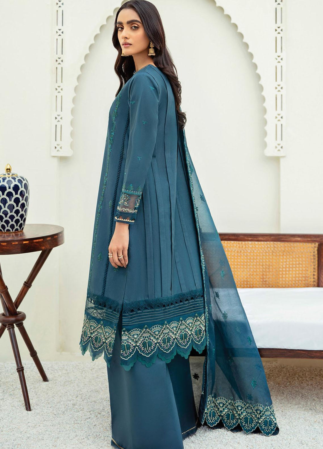 Xenia Formals Embroidered Lawn Suits Unstitched 3 Piece XE21M D-01 NAAFEES - Summer Collection