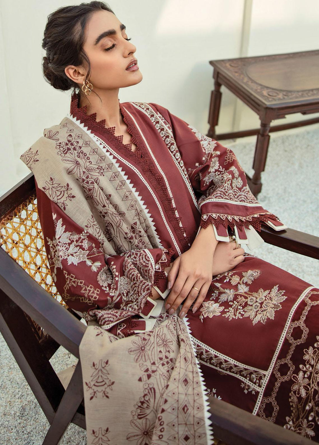 Xenia Formals Embroidered Lawn Suits Unstitched 3 Piece XE21M D-02 IMHAL - Summer Collection