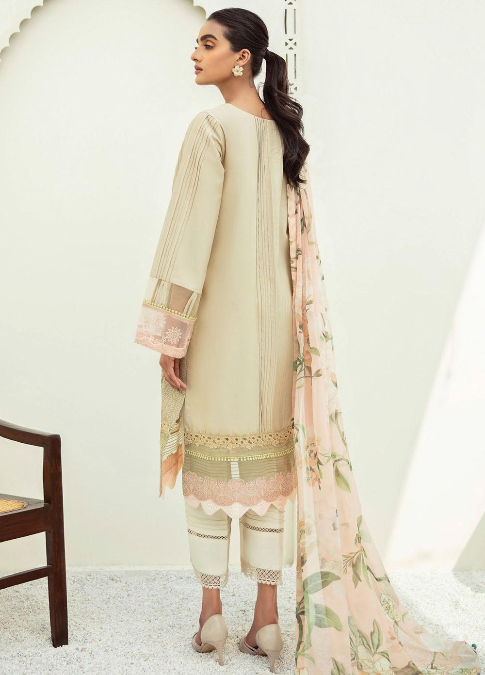 Xenia Formals Embroidered Lawn Suits Unstitched 3 Piece XE21M D-03 MYNA - Summer Collection