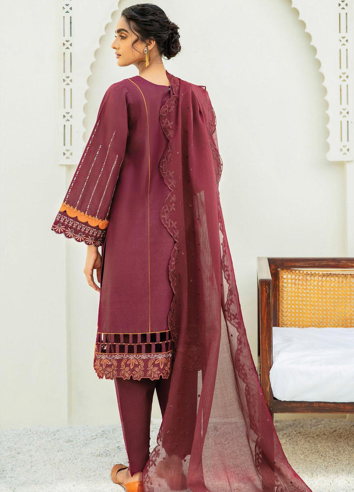 Xenia Formals Embroidered Lawn Suits Unstitched 3 Piece XE21M D-05 NAZ - Summer Collection