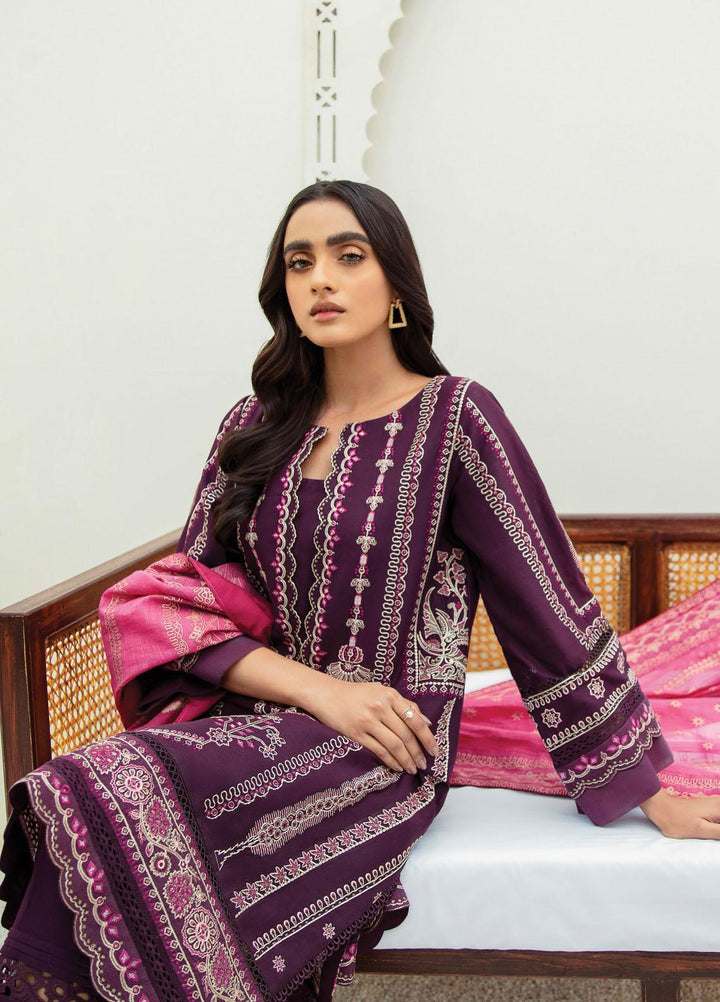 Xenia Formals Embroidered Lawn Suits Unstitched 3 Piece XE21M D-07 AYNUR - Summer Collection