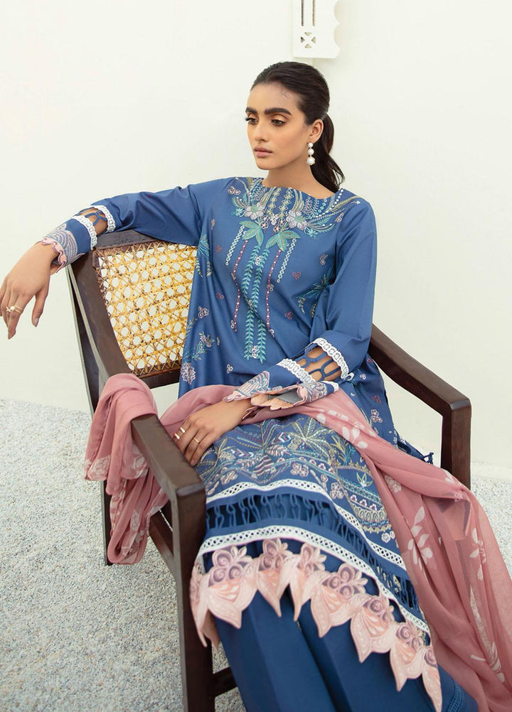 Xenia Formals Embroidered Lawn Suits Unstitched 3 Piece XE21M D-09 KYSER - Summer Collection