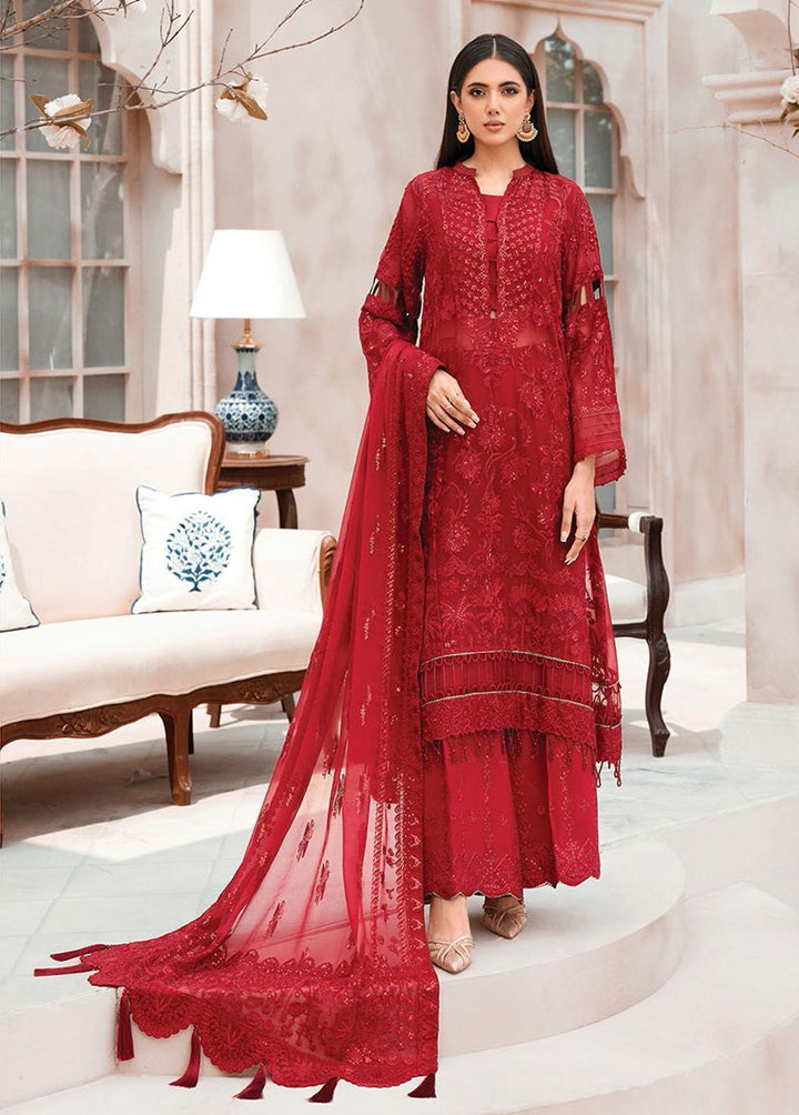 Mehfilen By Xenia Formals Embroidered Chiffon Suits Unstitched 3 Piece XE22M 02 Miray - Luxury Collection