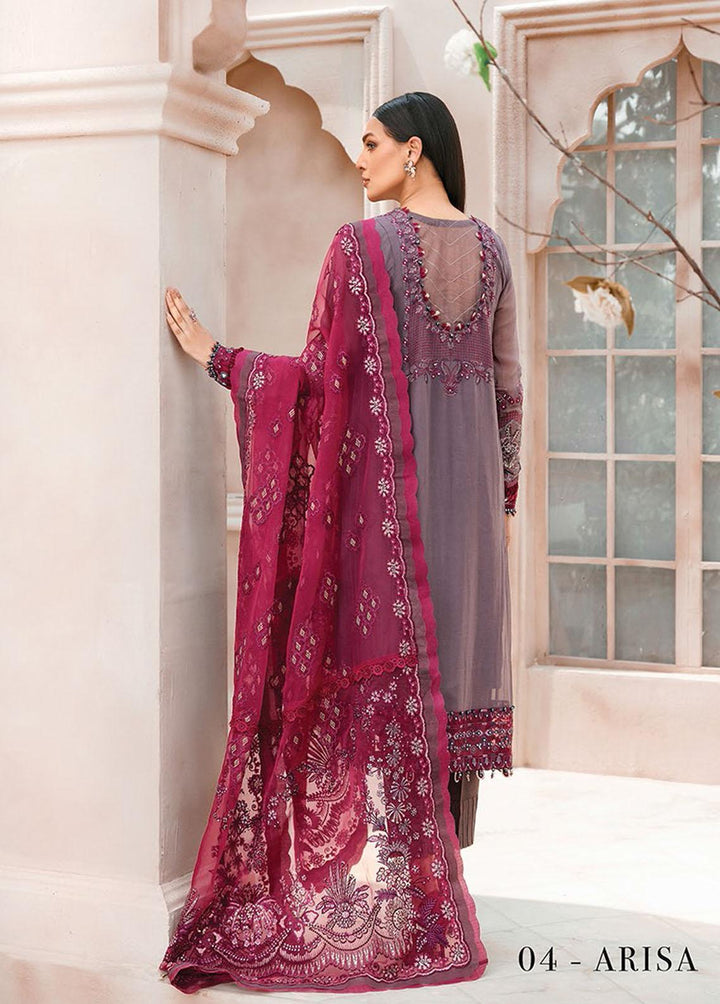 Mehfilen By Xenia Formals Embroidered Chiffon Suits Unstitched 3 Piece XE22M 04 Arsia - Luxury Collection