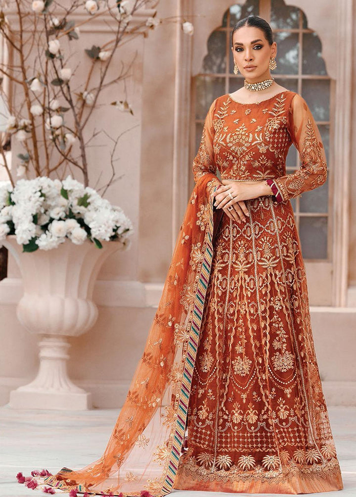 Mehfilen By Xenia Formals Embroidered Chiffon Suits Unstitched 3 Piece XE22M 05 Ava - Luxury Collection