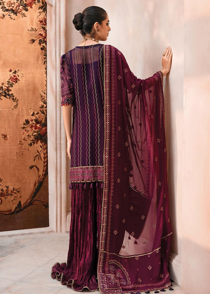 Mehfilen By Xenia Formals Embroidered Chiffon Suits Unstitched 3 Piece XE22M 07 Turan - Luxury Collection