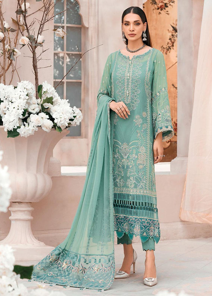 Mehfilen By Xenia Formals Embroidered Chiffon Suits Unstitched 3 Piece XE22M 09 Vejah - Luxury Collection
