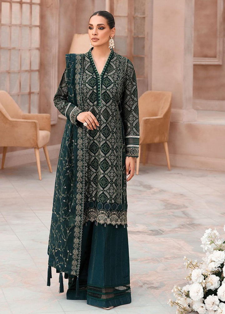 Mehfilen By Xenia Formals Embroidered Chiffon Suits Unstitched 3 Piece XE22M 10 Warina - Luxury Collection