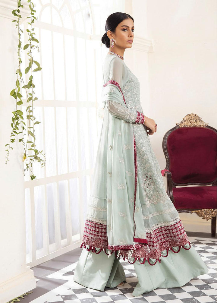 Pareesia By Xenia Formals Embroidered Chiffon Suits Unstitched 3 Piece XE22P 01 Scarlet - Luxury Collection