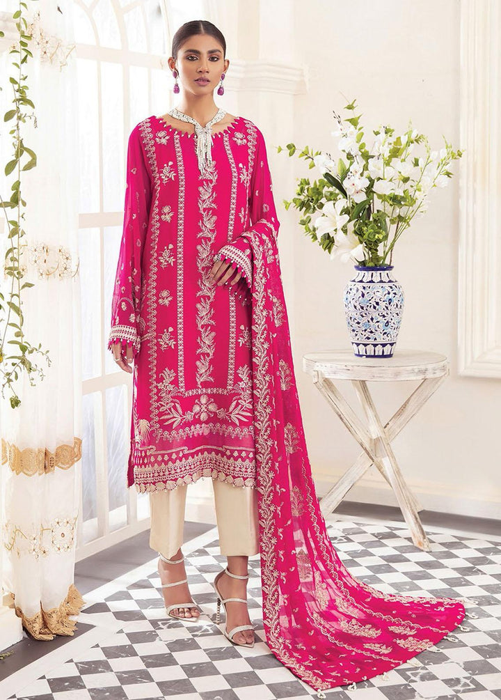 Pareesia By Xenia Formals Embroidered Chiffon Suits Unstitched 3 Piece XE22P 02 Eliza - Luxury Collection