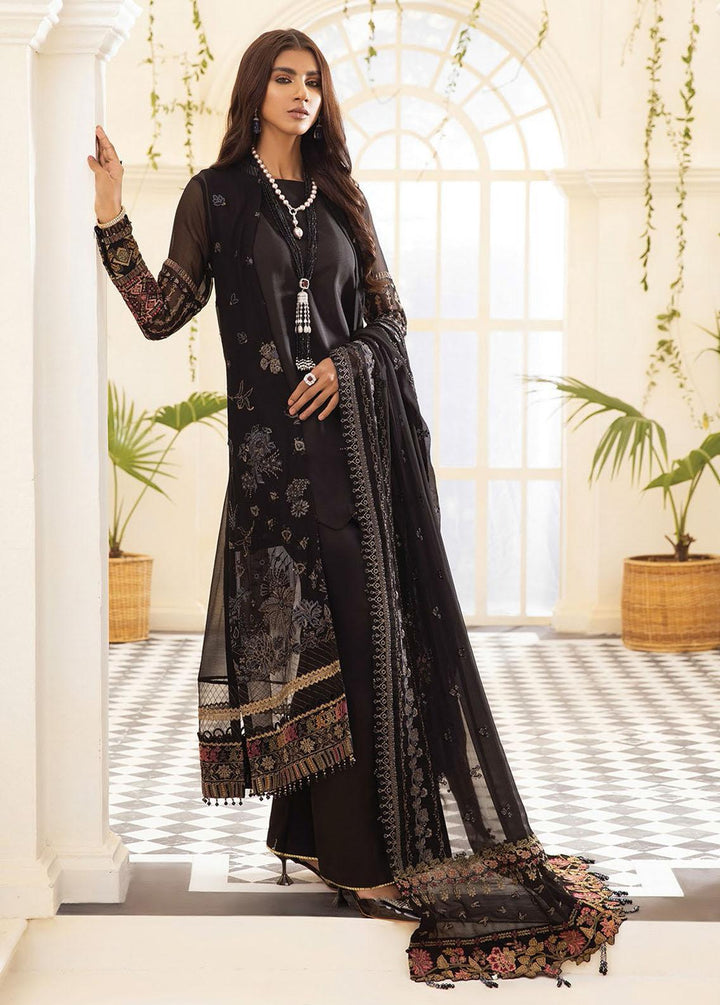 Pareesia By Xenia Formals Embroidered Chiffon Suits Unstitched 3 Piece XE22P 03 Lilia - Luxury Collection