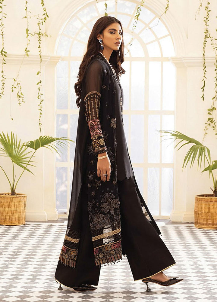 Pareesia By Xenia Formals Embroidered Chiffon Suits Unstitched 3 Piece XE22P 03 Lilia - Luxury Collection