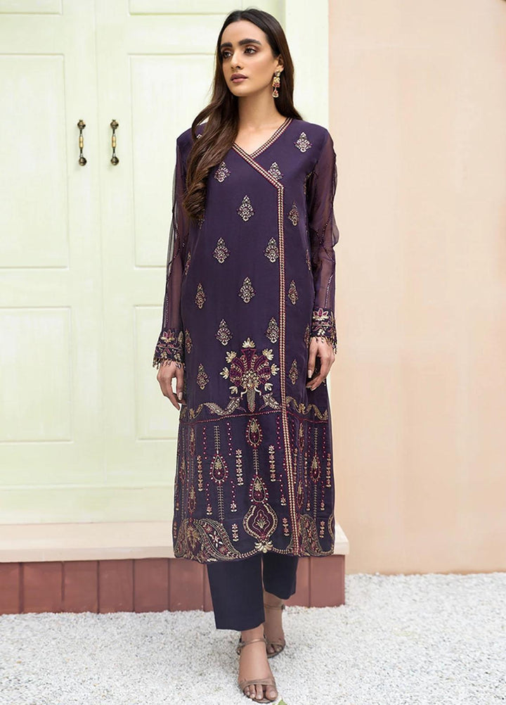 Xenia Formals Embroidered Chiffon Stitched 2 Piece Suit Beazley XFR-20-196