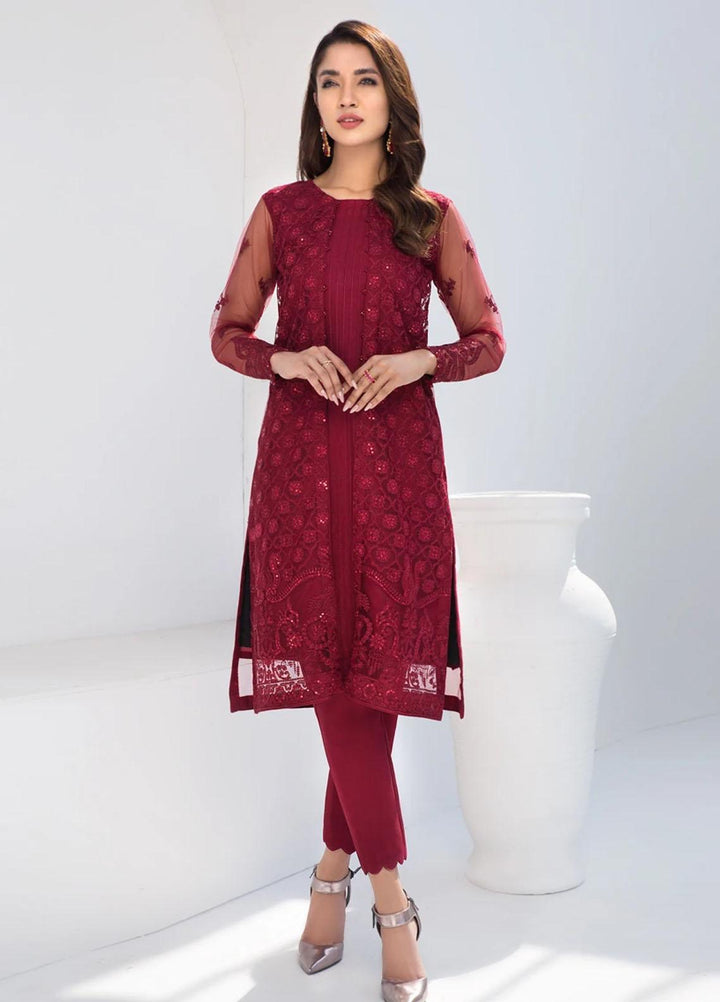 Xenia Formals Embroidered Net Stitched 2 Piece Suit FERRAN XFR-21-209