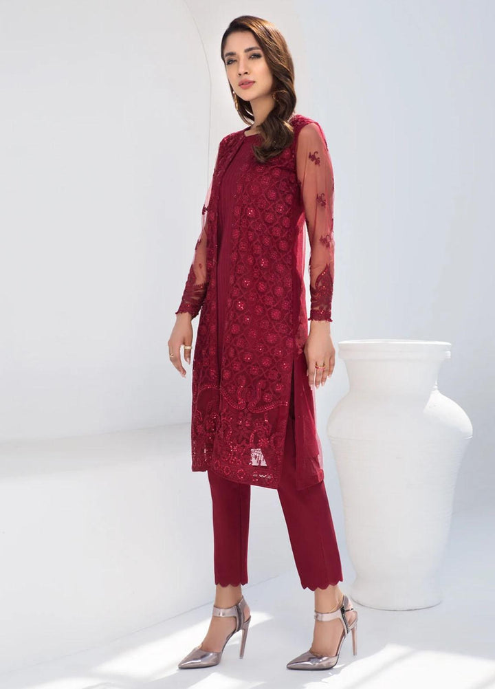 Xenia Formals Embroidered Net Stitched 2 Piece Suit FERRAN XFR-21-209