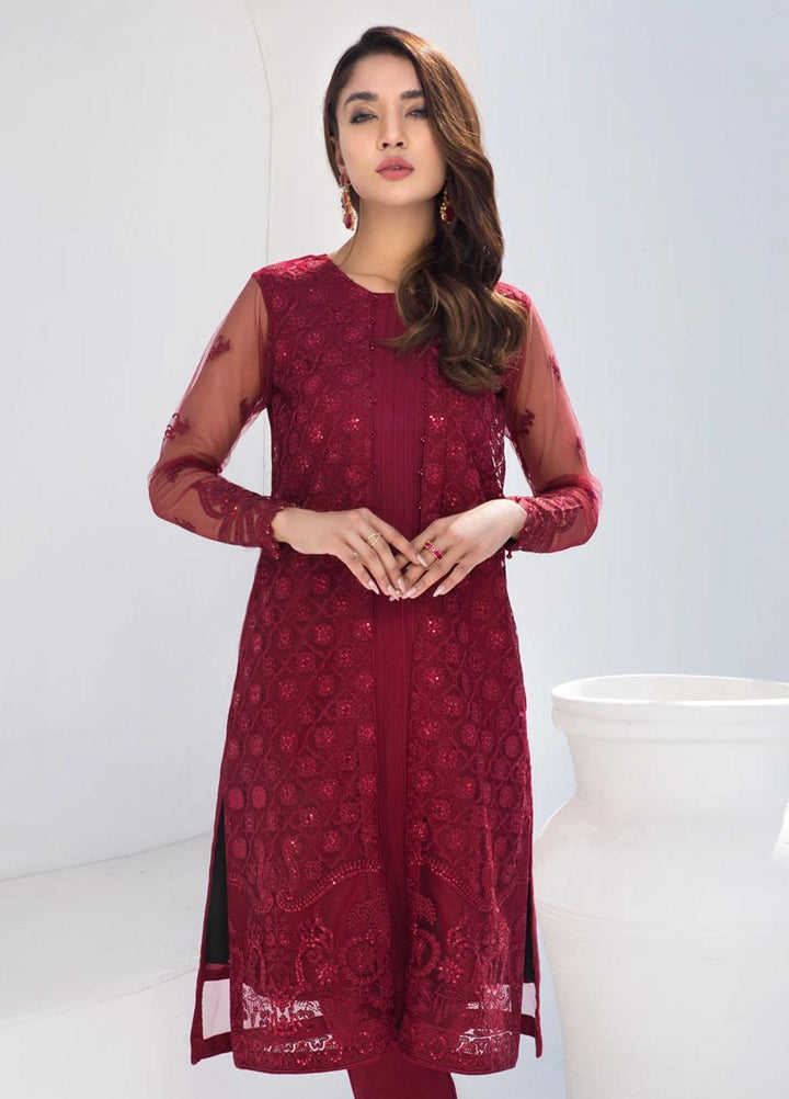 Xenia Formals Embroidered Net Stitched 2 Piece Suit FERRAN XFR-21-209
