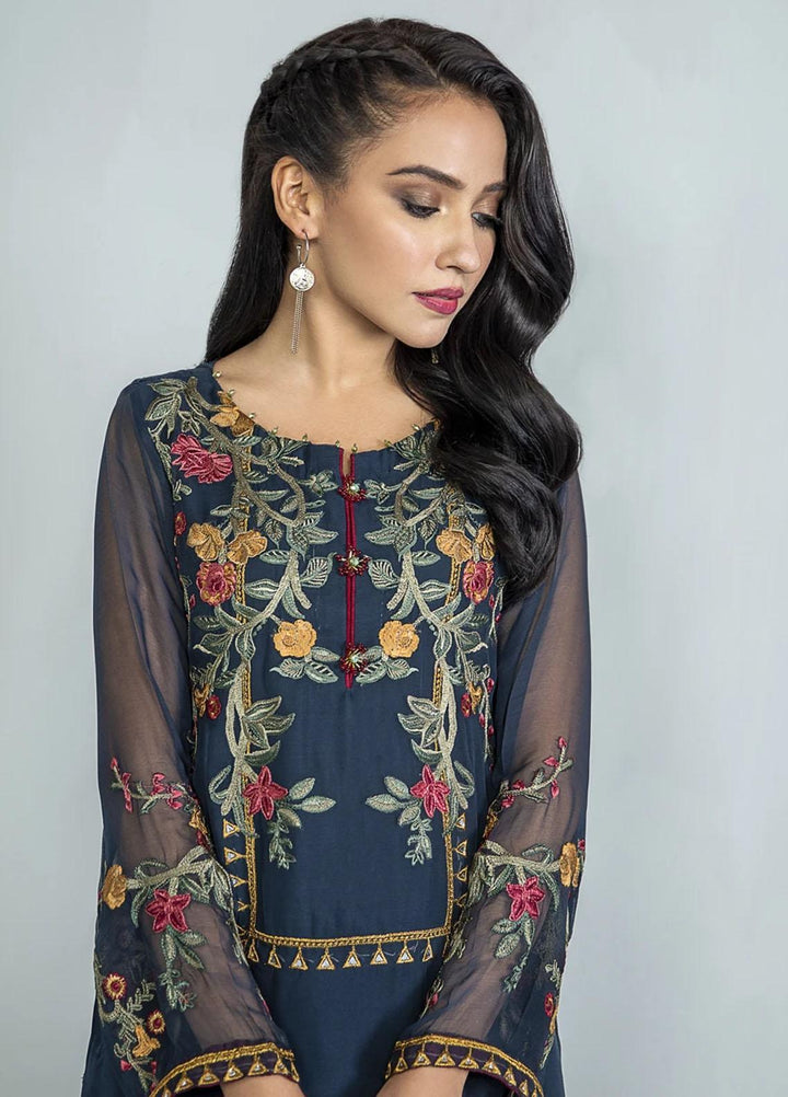 Xenia Formals Embroidered Chiffon Stitched 2 Piece Suit IKSHA XFR-20-182
