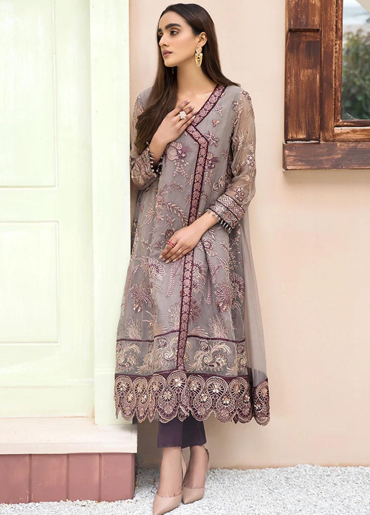 Xenia Formals Embroidered Chiffon Stitched 2 Piece Suit Mutava XFR-20-198