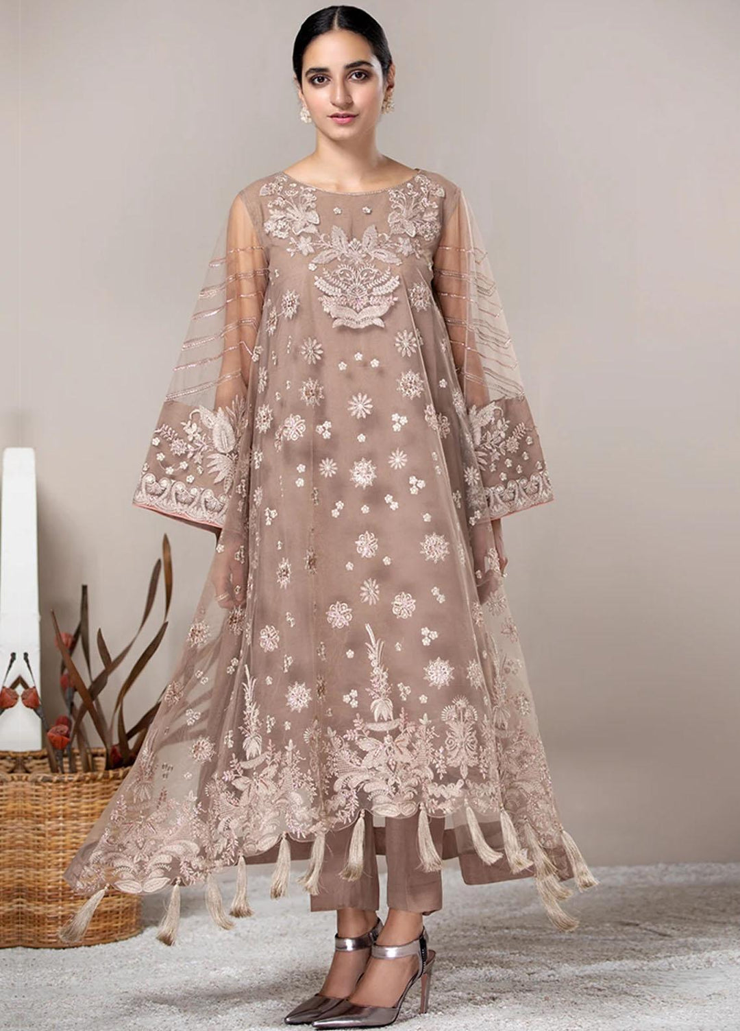 Xenia Formals Embroidered Net Stitched 3 Piece Suit Noelle XFR-20-169