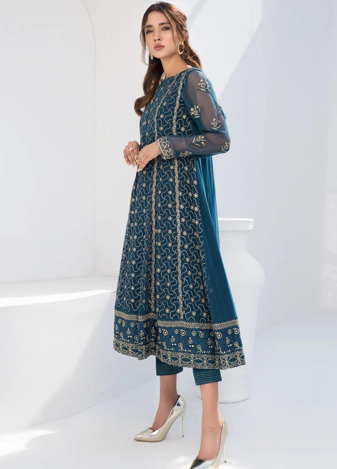 Xenia Formals Luxury Pret Embroidered Chiffon 2 Piece Suit SAHIBO XFR-21-214