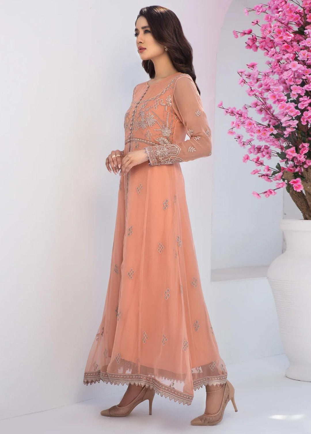Xenia Formals Luxury Pret Embroidered Chiffon 2 Piece Suit TABEER XFR-21-205