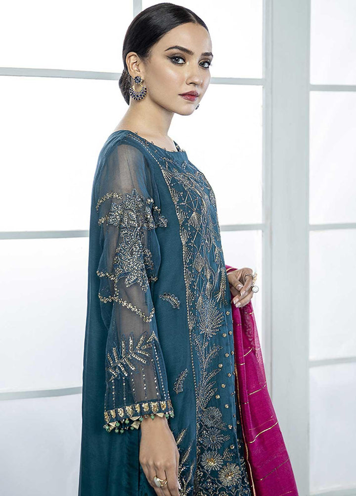 Xenia Formals Embroidered Chiffon Stitched 3 Piece Suit XF21P AAFREEN XFR-20-183