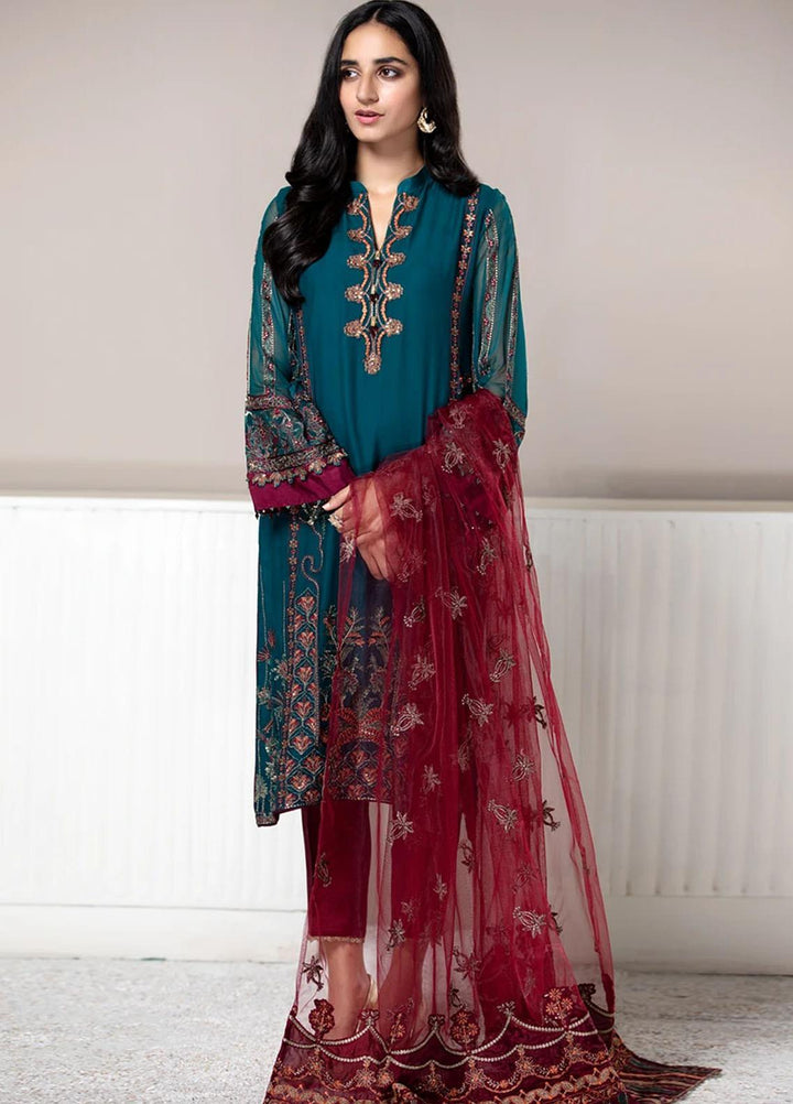 Xenia Formals Embroidered Chiffon Stitched 3 Piece Suit XF21P SIGNE XFR-21-178