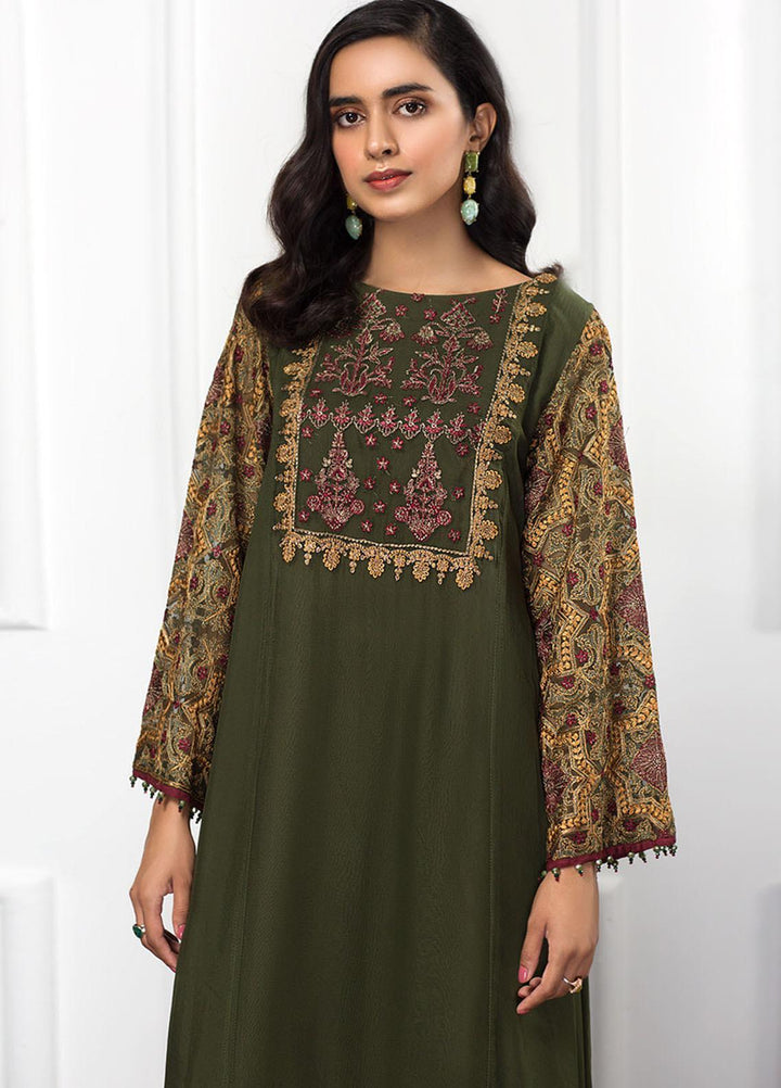 Xenia Formals Embroidered Chiffon Stitched 2 Piece Suit XF21P XFR-20-1466 NILE