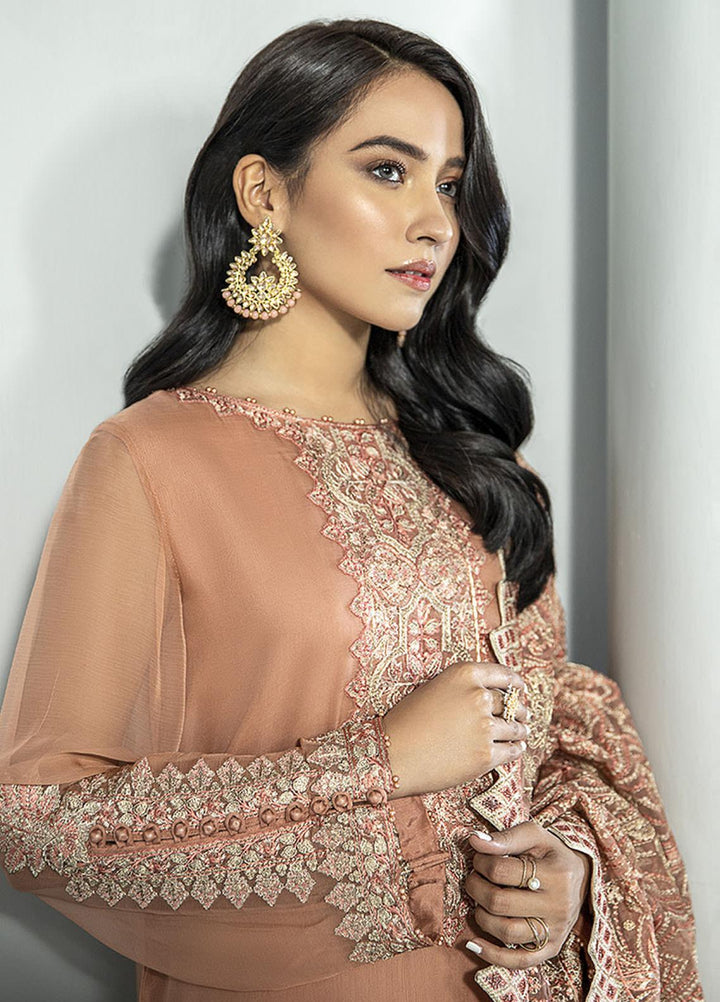 Xenia Formals Embroidered Chiffon Stitched 3 Piece Suit XF21P XFR-20-180 BAREEN