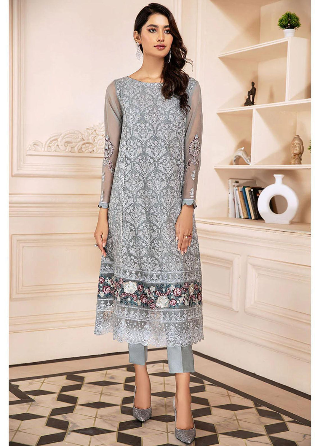 Xenia Formals Pret Embroidered Chiffon 3 Piece Suit RAMEEN XFR-21-273