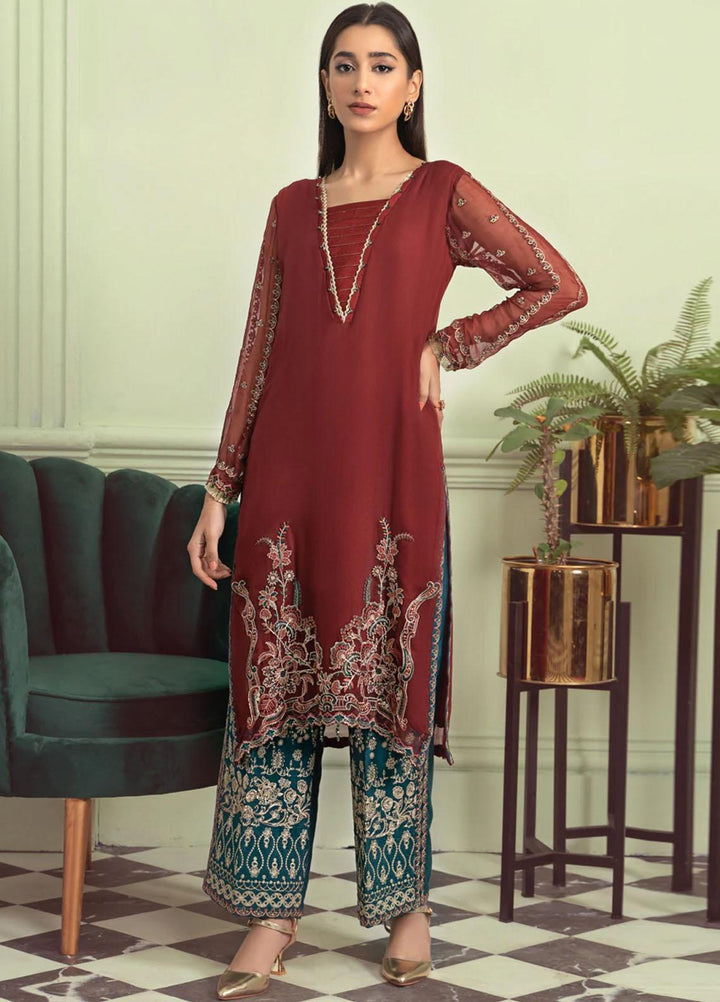 Xenia Formals Pret Embroidered Chiffon 2 Piece Suit SELVI XFR-22-334