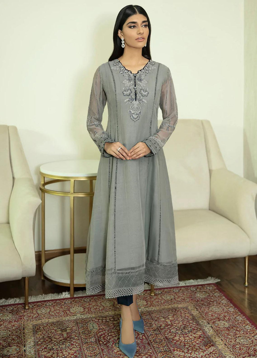 Xenia Formals Pret Embroidered Chiffon 3 Piece Suit TAFIDA XFR-21-301